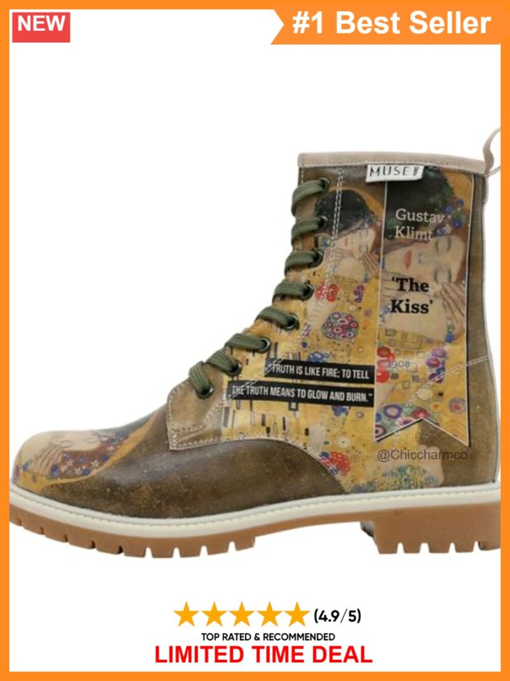 DOGO Womens Vegan Leather Ankle Boots Platform Heel Winter Rain Boots